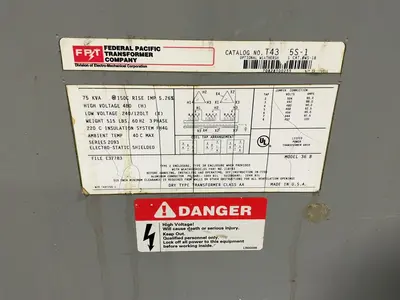 USED FEDERAL PACIFIC T43T75S1