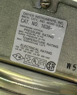 Used DWYER 1638 Miscellaneous Equipment (Electrical & Power) | Surplus Asset Holdings #1196512