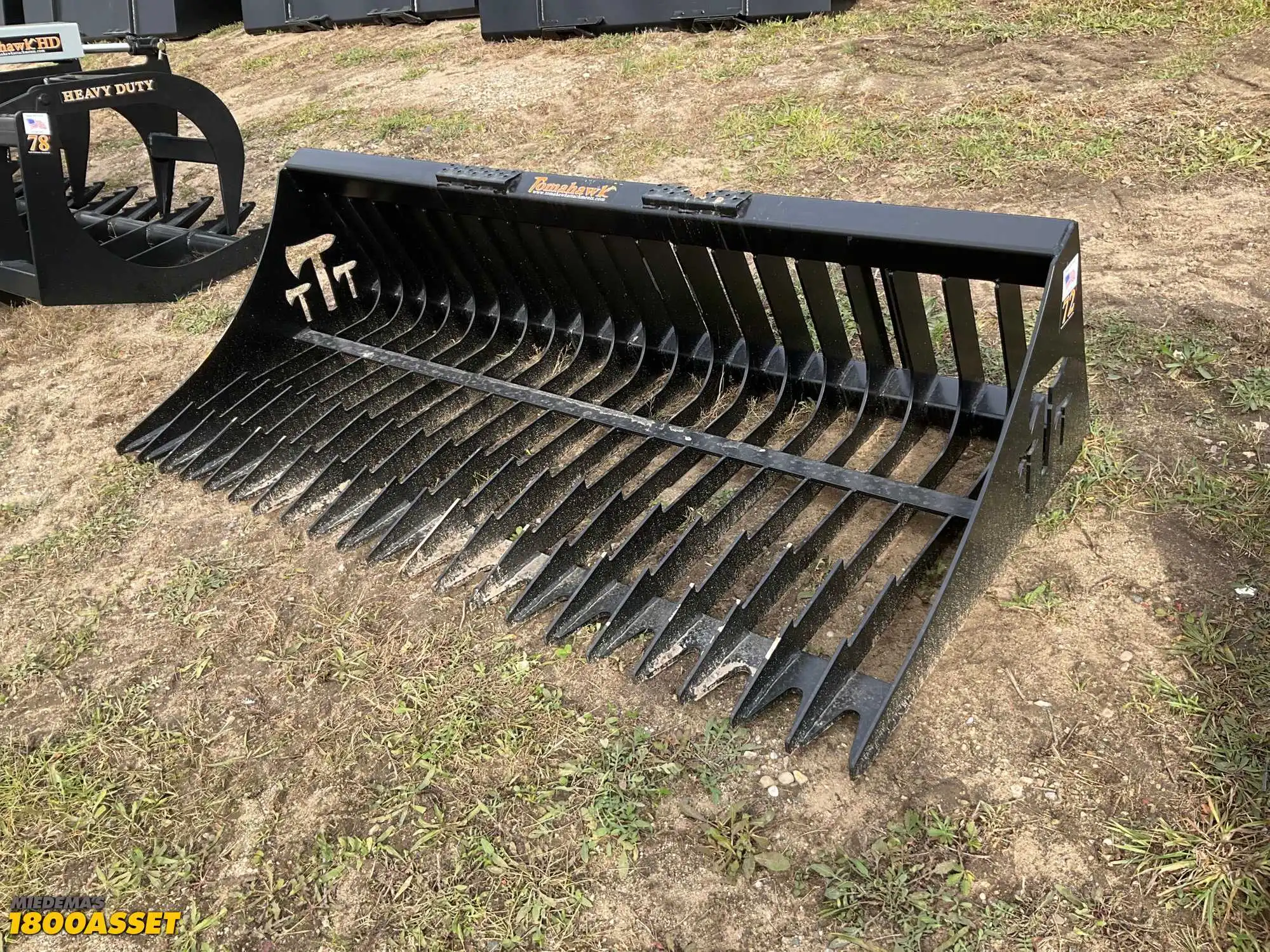New Tomahawk 72” Rock Bucket, Universal Skid Steer Quick Attach