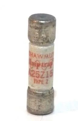 10 USED SHAWMUT AMP-TRAP A25Z15 FUSES TYPE 2