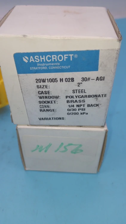 New | in-Stock Ashcroft 20W1005PH Air Gages Arizona US | ASSET CONVERSION SPECIALISTS, INC. #321102