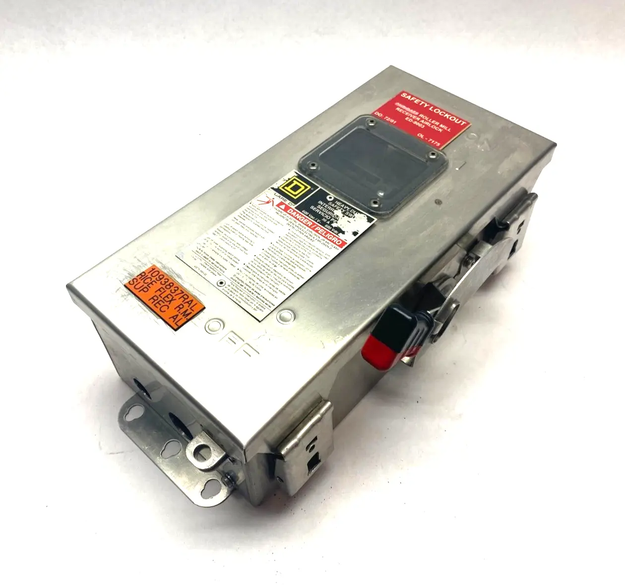 USED SQUARE D STAINLESS STEEL HEAVY DUTY SAFETY SWITCH SERIES E1