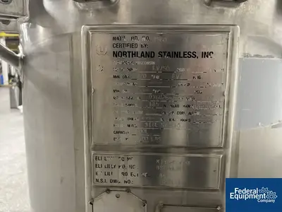 USED Northland 300 Liter Northland Stainless Receiver Tank, 316L S/S, 50#
