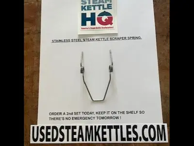 LEE STAINLESS STEEL SCRAPER SPRING FITS 3.5" x 4.5" ROUND & SQUARE FRONT KETTLE SCRAPERS !