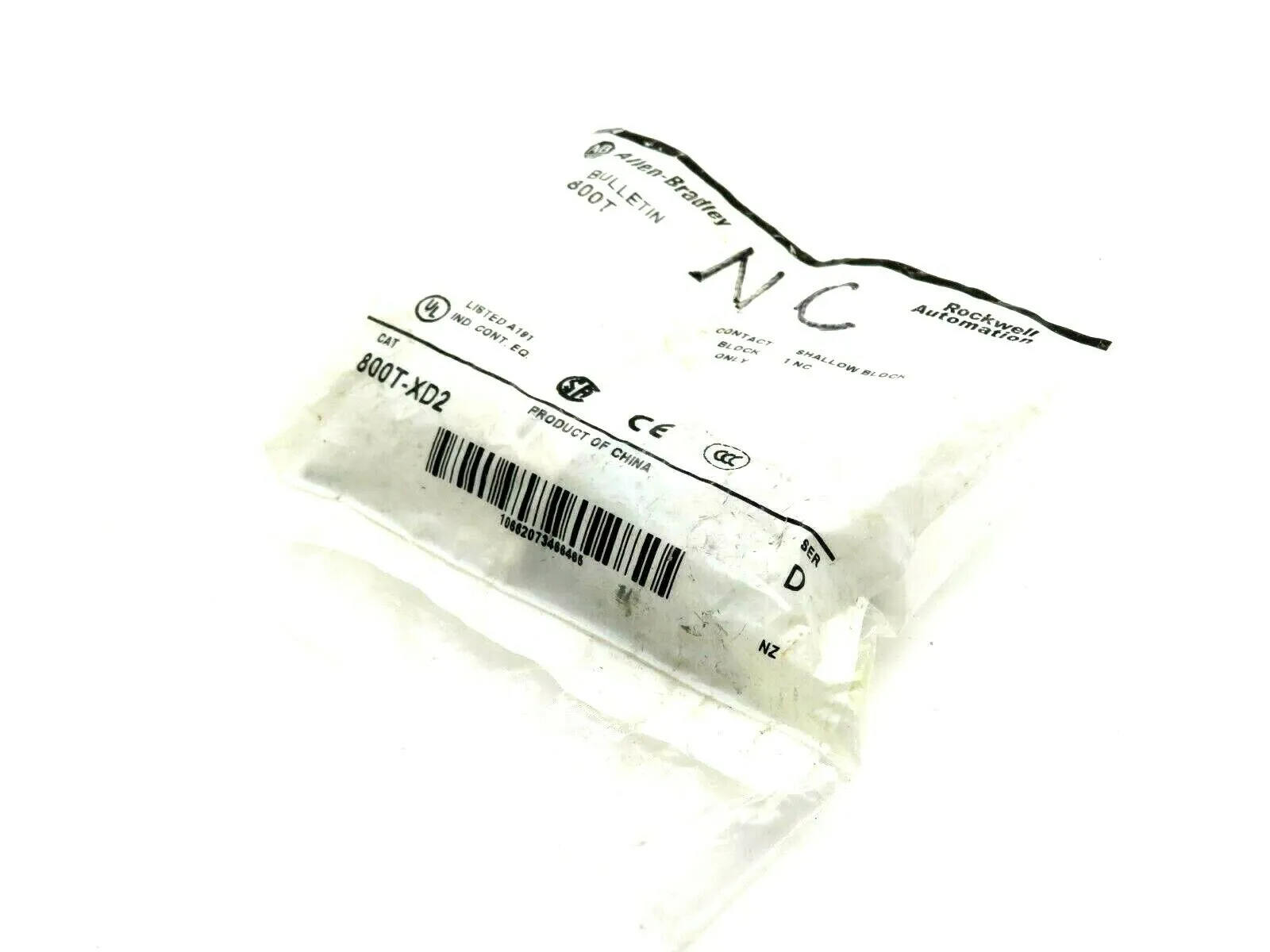 NEW LOT OF 3 ALLEN BRADLEY800T-XD2 CONTACT SHALLOW BLOCK SERIES D 800TXD2