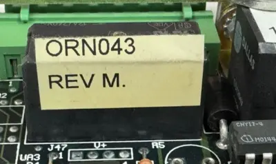 USED ORMEC ORN-043 SYSTEM MODULE REV. M W/ ORN-KEY/01100 & PCC-SYS4/0006