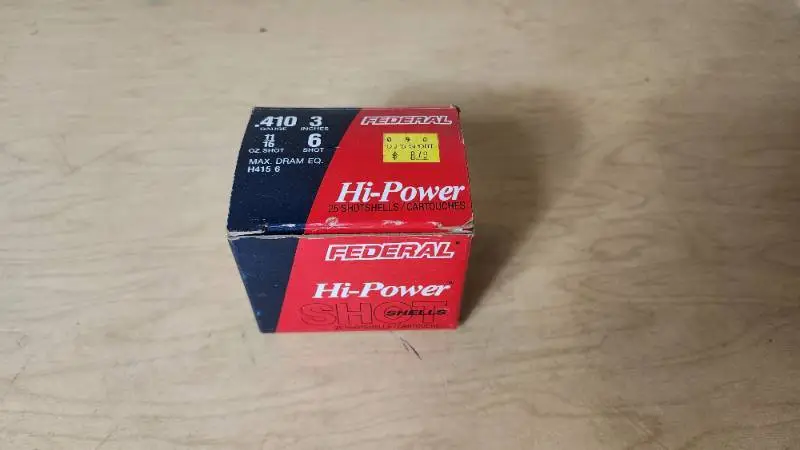 Federal Hi-Power 410 Gauge Shot Shells 1/2 Box