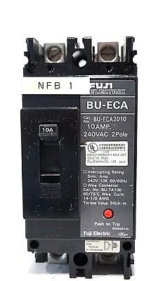 USED FUJI ELECTRIC BU-ECA2010 CIRCUIT BREAKER BUECA2010