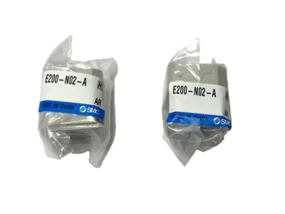NEW SMC PNEUMATIC ADAPTER 1/4" PORTS LOT OF 2