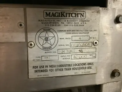 152-0726 MagiKitch'N FMSMB 48 Natural Gas Charbroiler