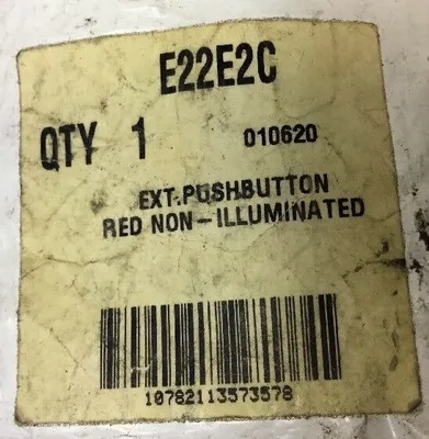 EATON Cutler-Hammer E22E2C Ext Push Button Red Non-illuminated Loc.4A