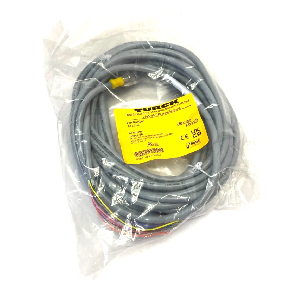 NEW TURCK EUROFAST SINGLE ENDED CORDSET