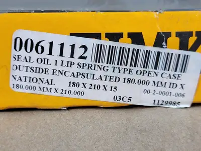 180 mm x 210 mm x 15 mm Oil Seal