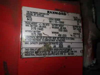 USED THE RAYMOND CORPORATION 8410
