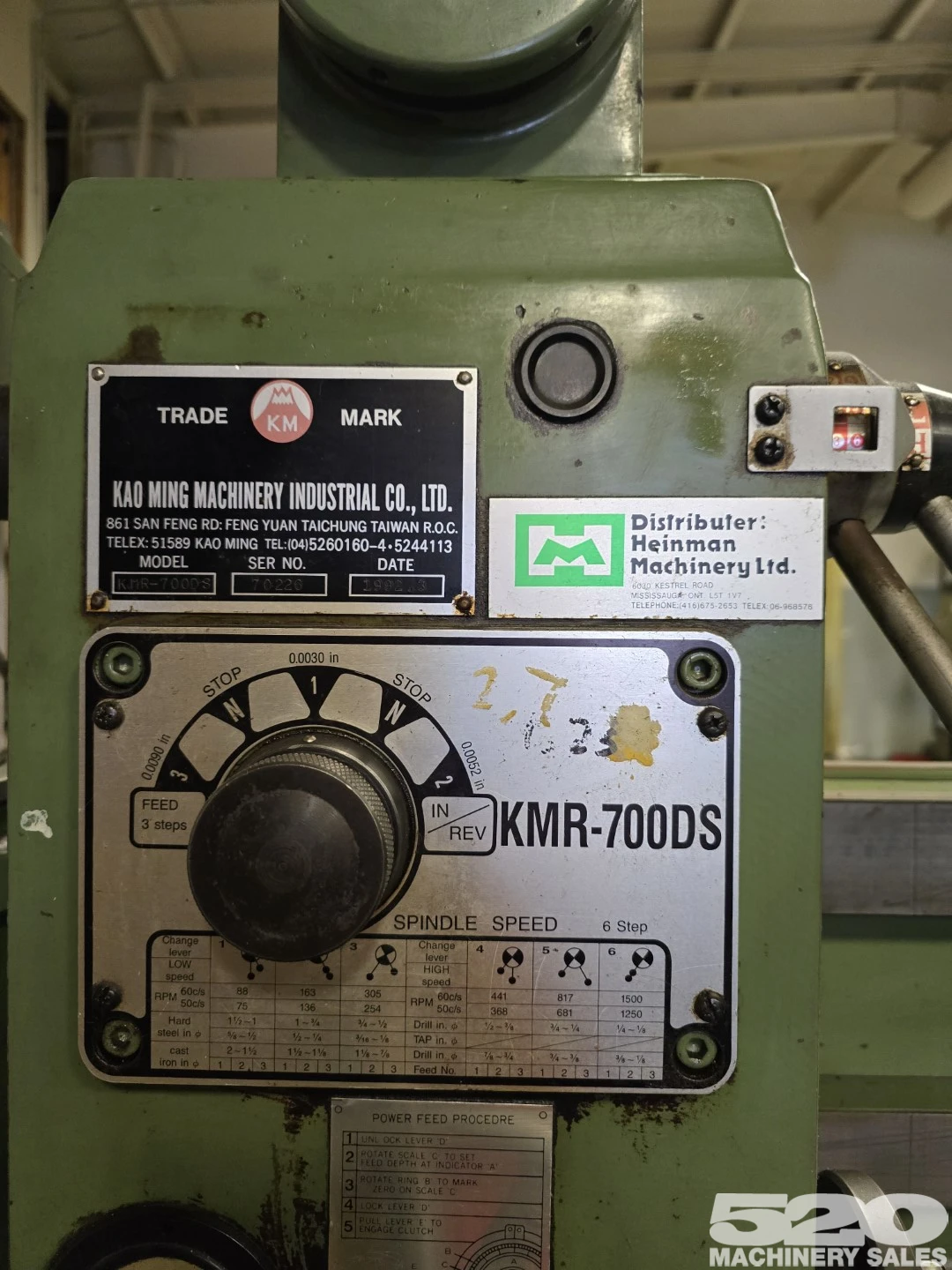 Used 1992 KAO MING KMR-700S | Radial Drills