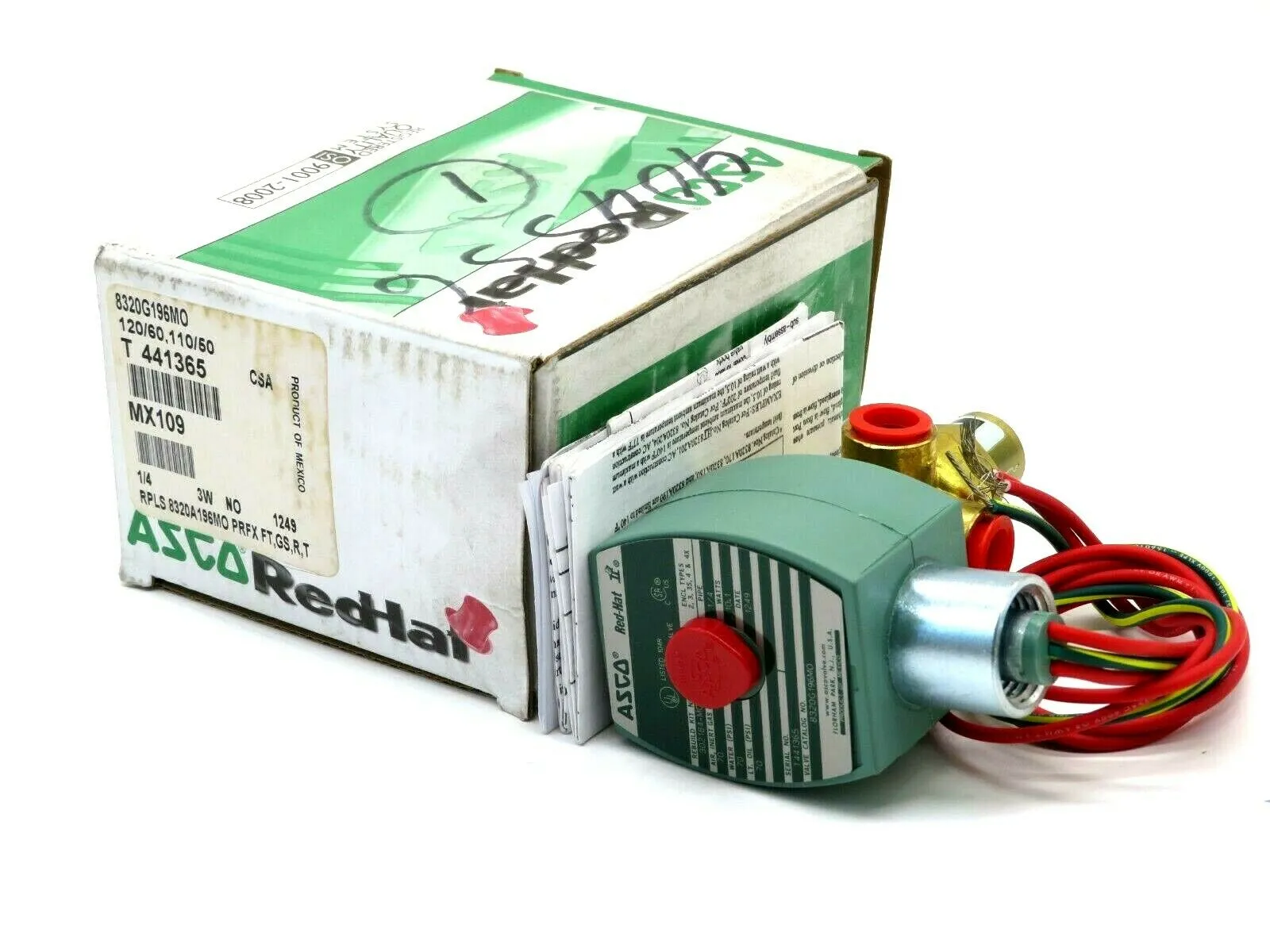 NEW ASCO 8320G196MO VALVE MX109 120/60,110/50