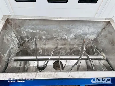 USED AARON PROCESS EQUIPMENT 11-CU.FT. JACKETED RIBBON BLENDER