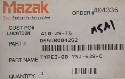NEW MAZAK D65UB004252 RELAY BOARD