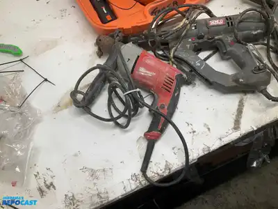 Assorted Powered Tool Lot Including (1) Paslode Framer with Battery, Charger, and Case, (1)...