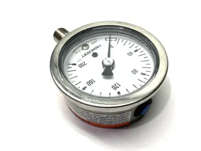 Used Ashcroft Pressure Gauge 0-200PSI, 9/16" Male Thread Universal Pressure Meters Michigan US | Maverick Industrial Sales #1461200