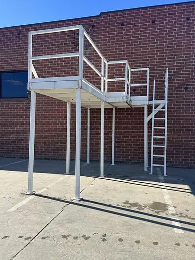 Used HEAVY DUTY CORNER MEZZANINE / MACHINE PLATFORM  154" X  117" X  136" General Storage Systems California US | Equipment Lab #488516