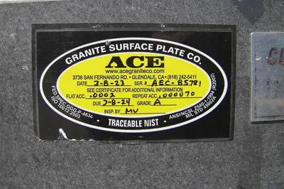 Used COLLINS MICROFLAT Granite Surface Plates California US | Bay Line Tool #1319663