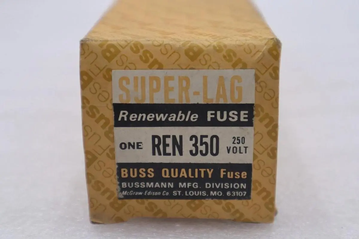 NEW BUSS SUPER LAG RENEWABLE FUSE REN-350 350A AMP STOCK 2091A