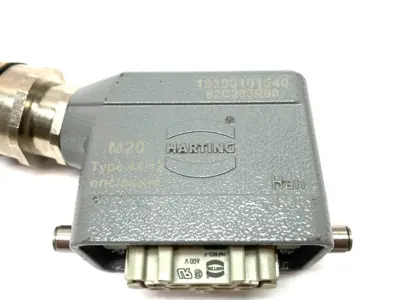 USED HARTING HAN B HOOD SIDE ENTRY LC 2 REELS M20 W/ 09330102716 INSERT
