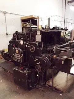Heidelberg Cylinder Press Model SBB 32 Inch wide