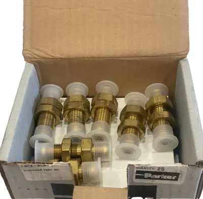 NEW PARKER 6WTX-WLN-B BULKHEAD UNION 6WTXWLNB 25 COUNT