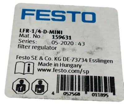 NEW FESTO LFR-1/4-D-MINI PNEUMATIC FILTER 159631 LFR14DMINI