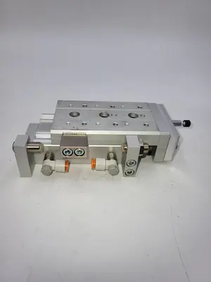 USED SMC SMC AIR SLIDE TABLE: 50 MM STROKE LG, 16 MM BORE DIA, MXS16-50