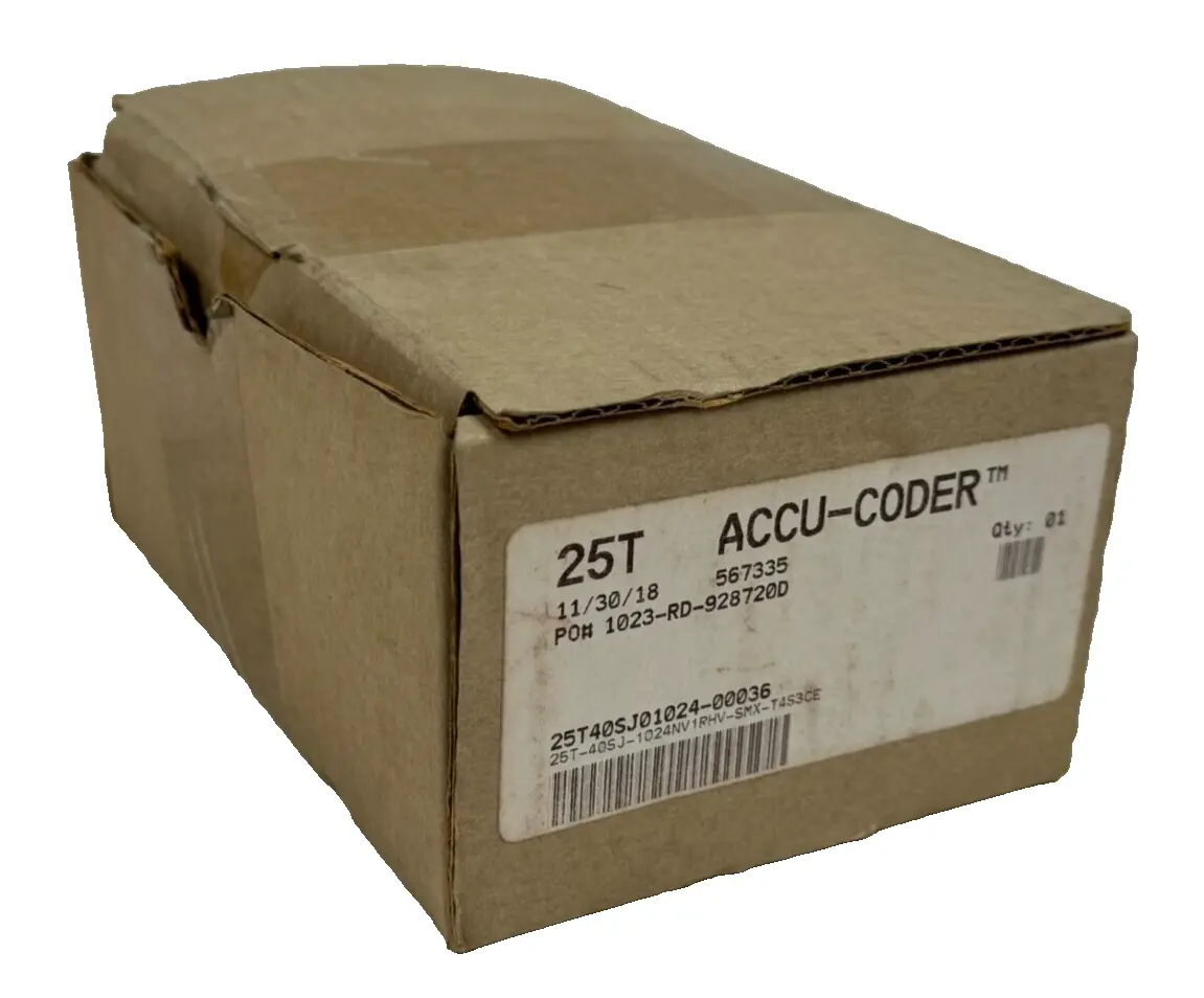 NEW ACCU-CODER 25T-40SJ-1024NV1RHV-SMX-T4S3CE ENCODER