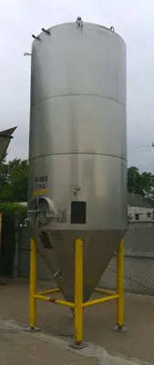 SPC9199  Tank 2000 gallon vertical tank, Stainless Steel, 20 PSI jacket, conical