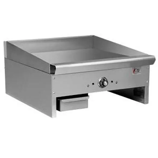 24" COUNTERTOP GRIDDLE WITH THERMOSTATIC CONTROLS - 44,000 BTU