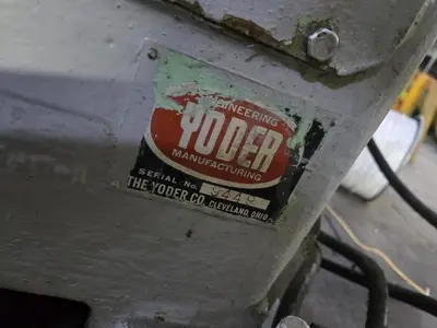 25 TON YODER MODEL #P-25 OPEN THROAT CUTOFF PRESS: YOBRO #25225