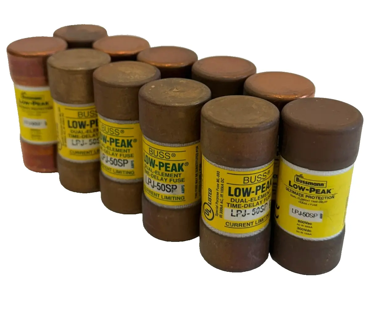 NEW 11 COOPER BUSSMANN LPJ-50SP TIME DELAY FUSES LPJ50SP