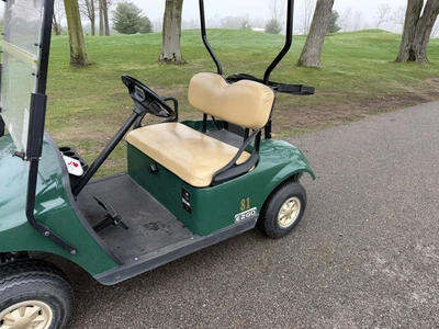 (1) 2014 E-Z-Go golf cart with a Kawasaki gas engine, does not include Club canopy or ball washer, f...