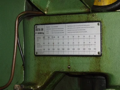 USED 1989 BRUDERER BSTA 30