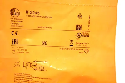 NEW IFM EFECTOR IFB3007-BPKG/US-104 SENSOR IFS245