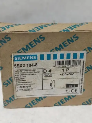 New | in-Stock SIEMENS 5SX2 104-8 Miscellaneous Equipment (Electrical & Power) | Surplus Asset Holdings #1195282