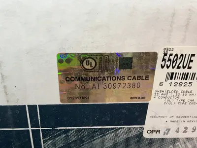 Used BELDEN 5502UE 008U1000 Cable & Wire Ohio US | HGR 24 #1301703