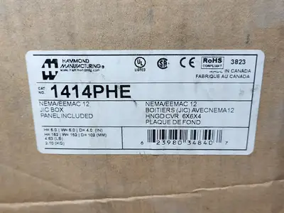 New | in-Stock 2023 HAMMOND MANUFACTURING 1414PHE Misc Electrical & Power Parts British Columbia CA | Lenmark #1439384