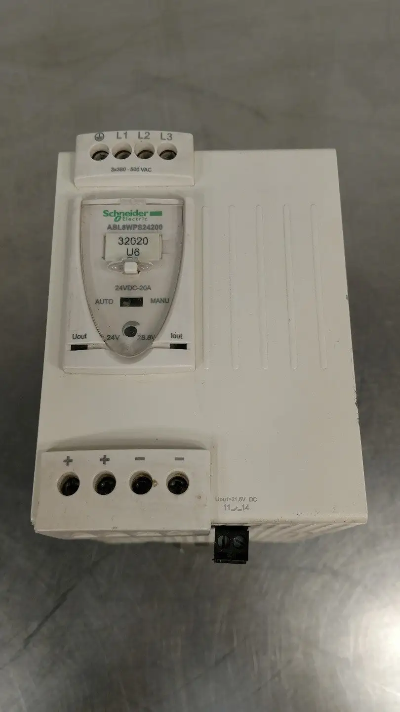 SCHNEIDER ELECTRIC DC Power Supply 24VDC 20A 50/60Hz ABL8WPS24200 BIN#4/4H