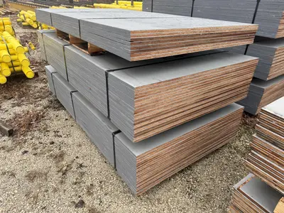 8' X 4'-6" LONG PLYWOOD FLOOR BOARDS WITH ANTI-SLIP RESIN COVERING: YOBRO #24878
