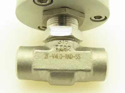 Parker 2F-V4L0-11AD-SS Series Pneumatic Inline Needle Valve 316 SS Air 1/8" Port