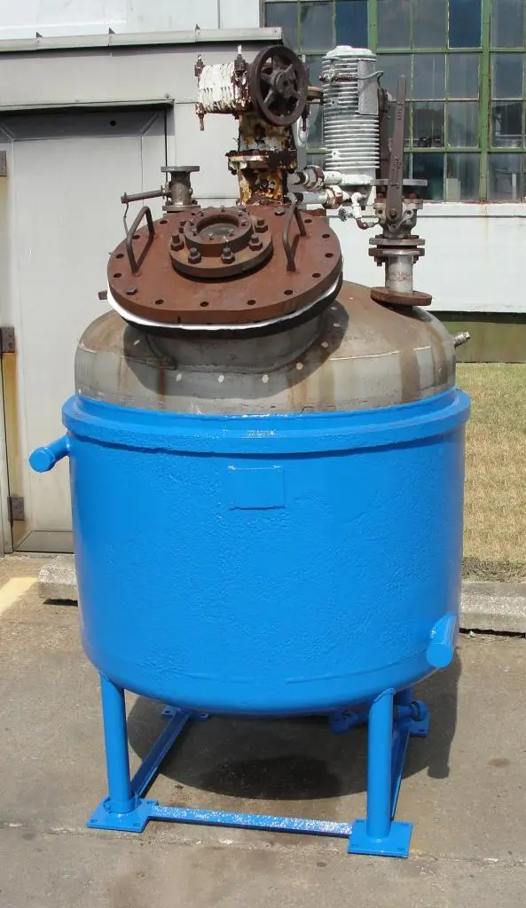 SPC5428  Tank 250 gallon vertical tank, Stainless Steel, low pressure jacket, dish