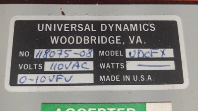 USED Universal Dynamics 120VAC Motor Voltage AC Drive UDC Feeder