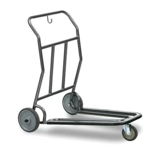Forbes Industries Self Serve Luggage Cart w/ Utility Hook & Vinyl Bumper - 37"L x 28"W x 37"H, Steel (1574)