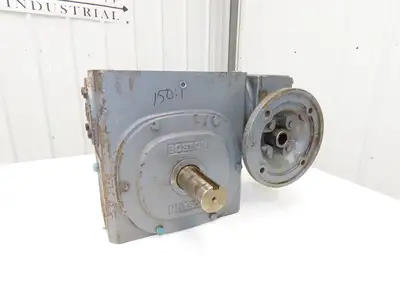 Boston Gear Worm Gearbox 150:1 Ratio Double Reducer 12rpm 182T Dual Shaft Output